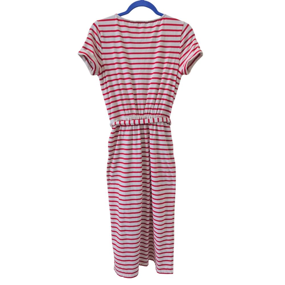 Boden Hallie Jersey Knit Midi Dress Sz 4 in Red White Stripe Casual Stretch - Picture 6 of 6